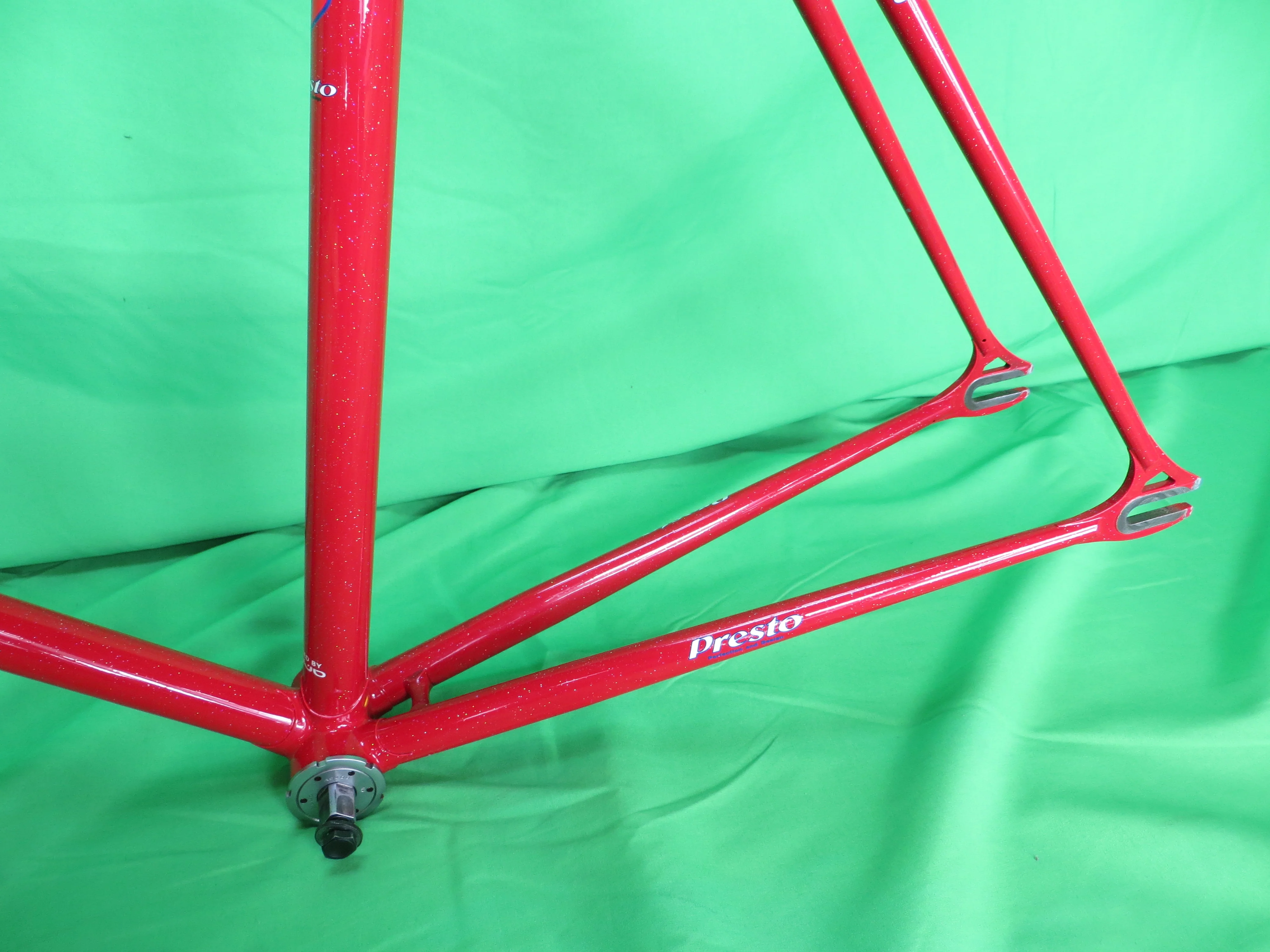 PRESTO Columbus Max Fork // Red with rainbow flake  // 53cm - Image 7