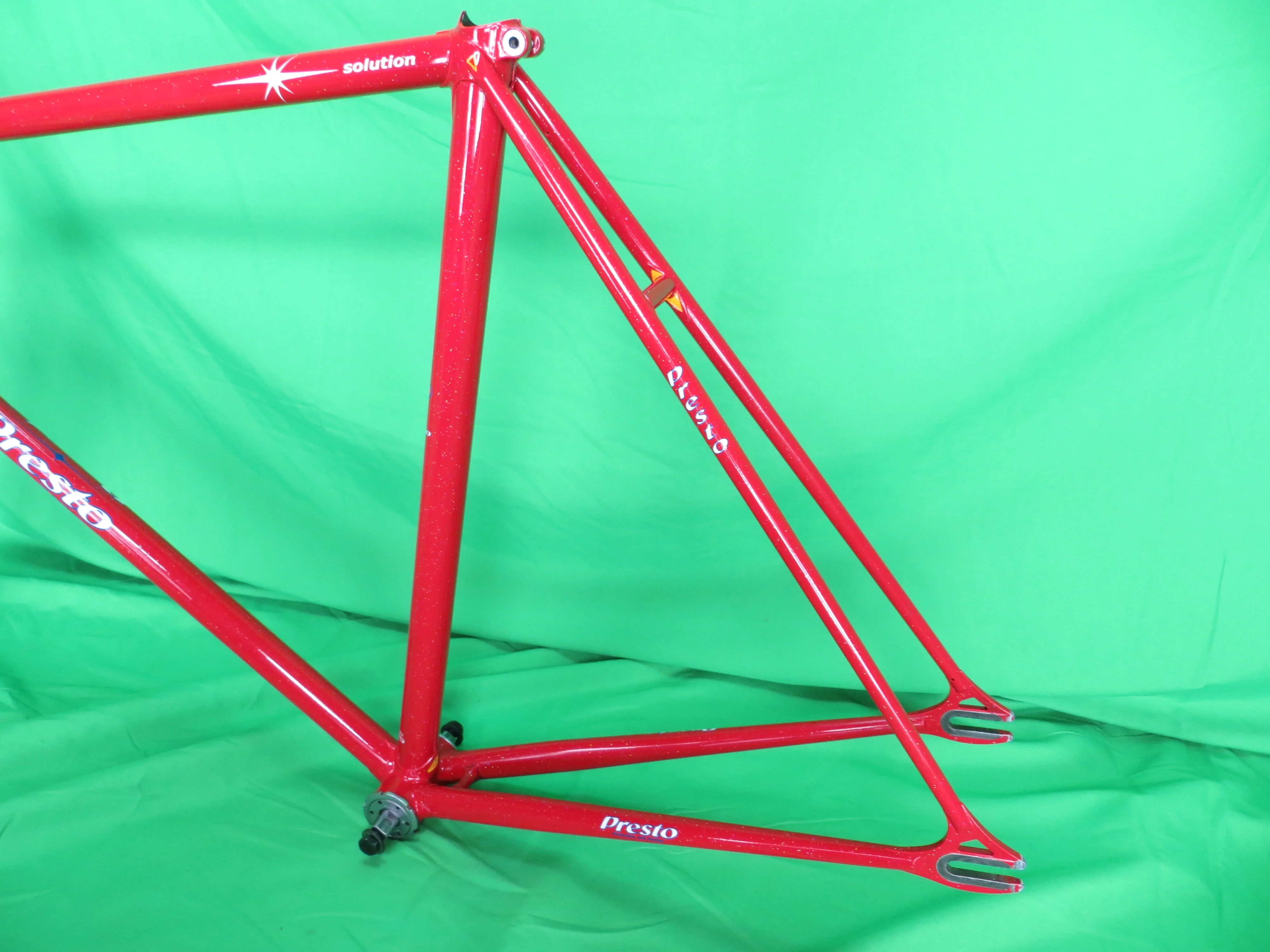 PRESTO Columbus Max Fork // Red with rainbow flake  // 53cm - Image 8