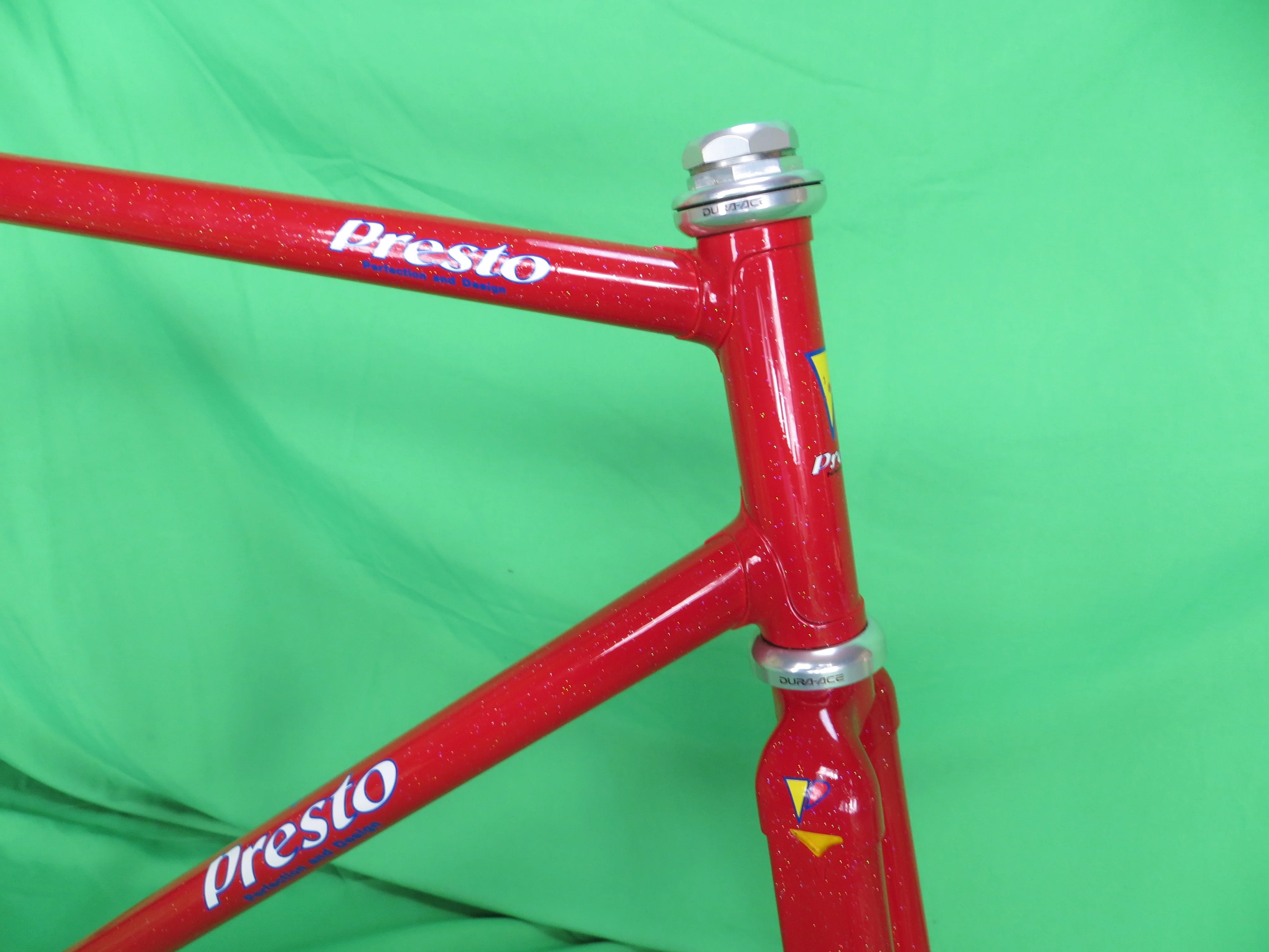 PRESTO Columbus Max Fork // Red with rainbow flake  // 53cm - Image 9
