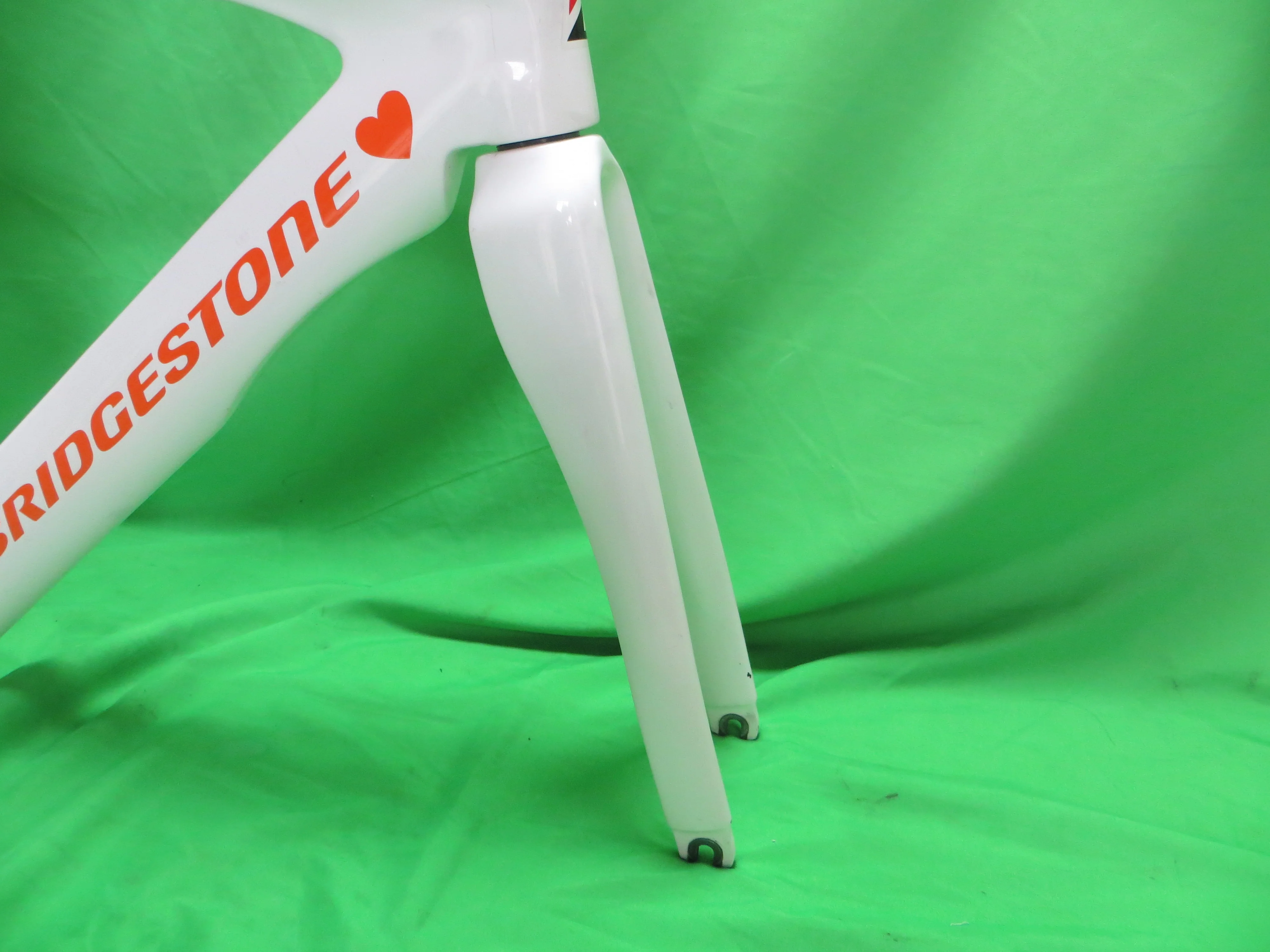 Rare! Girls Keirin Bridgestone TR8 Carbon Track Frame // White / Orange // 47cm NJS Approved - Image 10