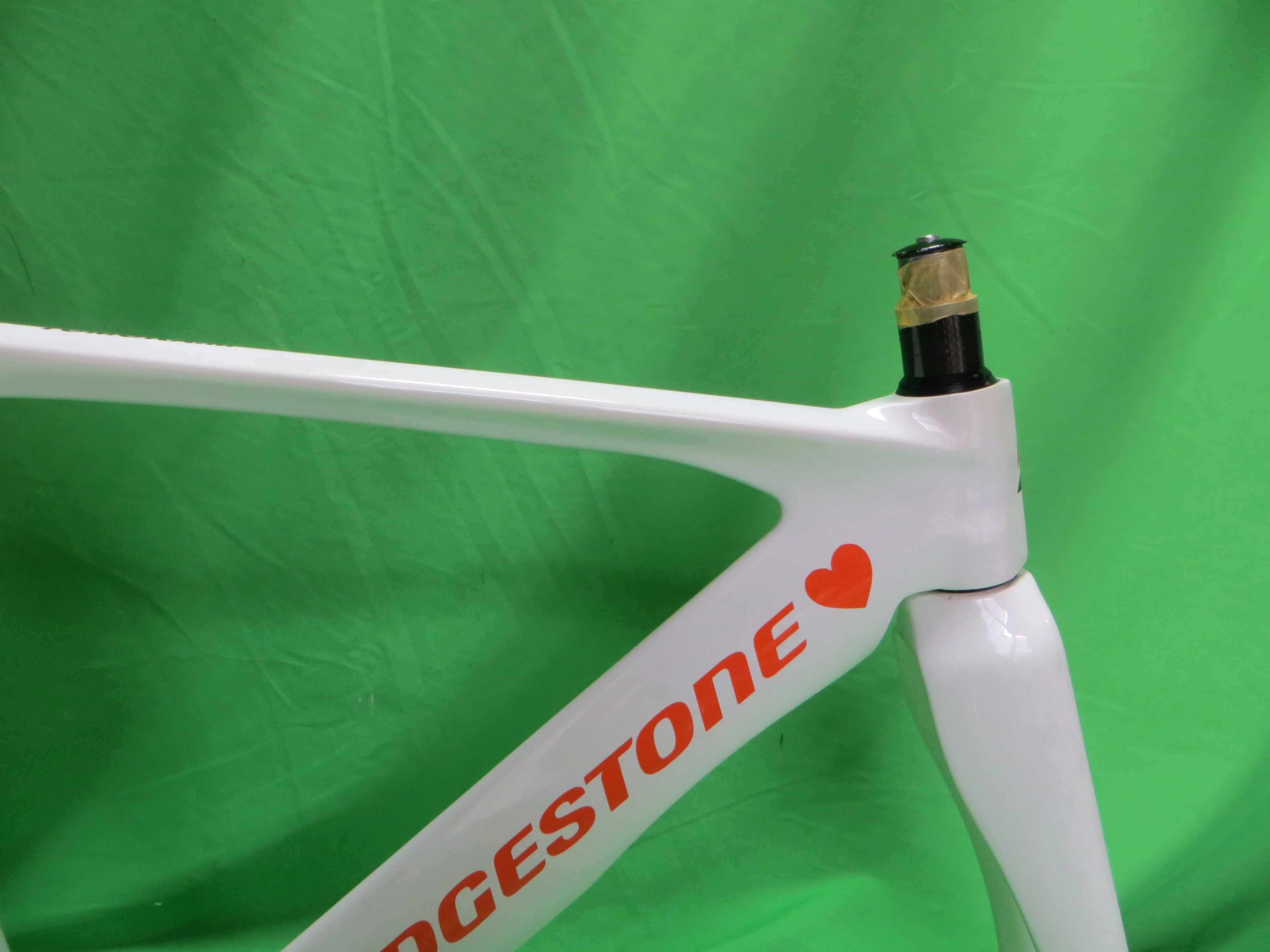 Rare! Girls Keirin Bridgestone TR8 Carbon Track Frame // White / Orange // 47cm NJS Approved - Image 11