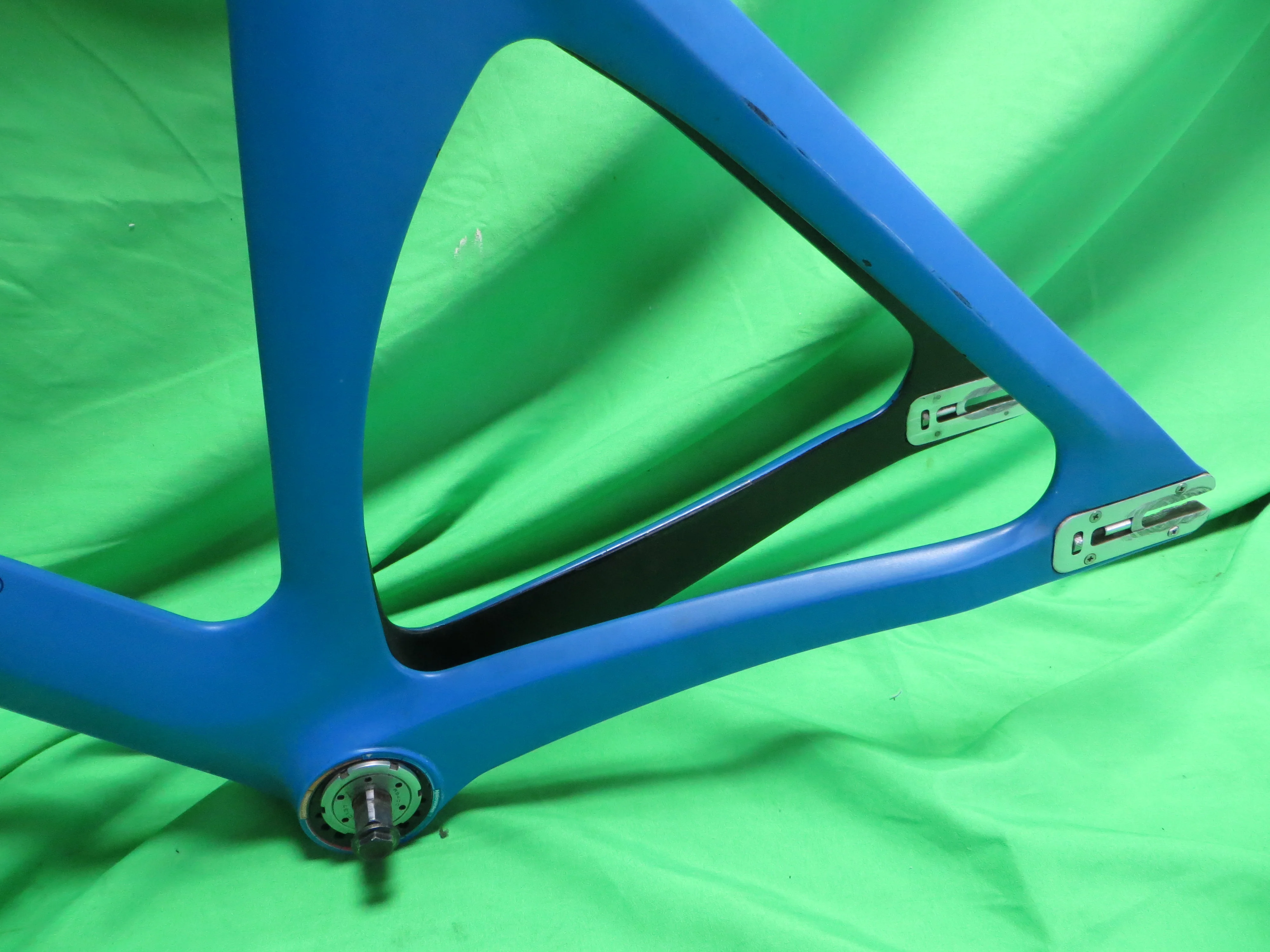 Rare! Kalavinka Girl'S Keirin Carbon Track Frame // Matte Blue Black Two Tone // 46cm NJS Approved - Image 7