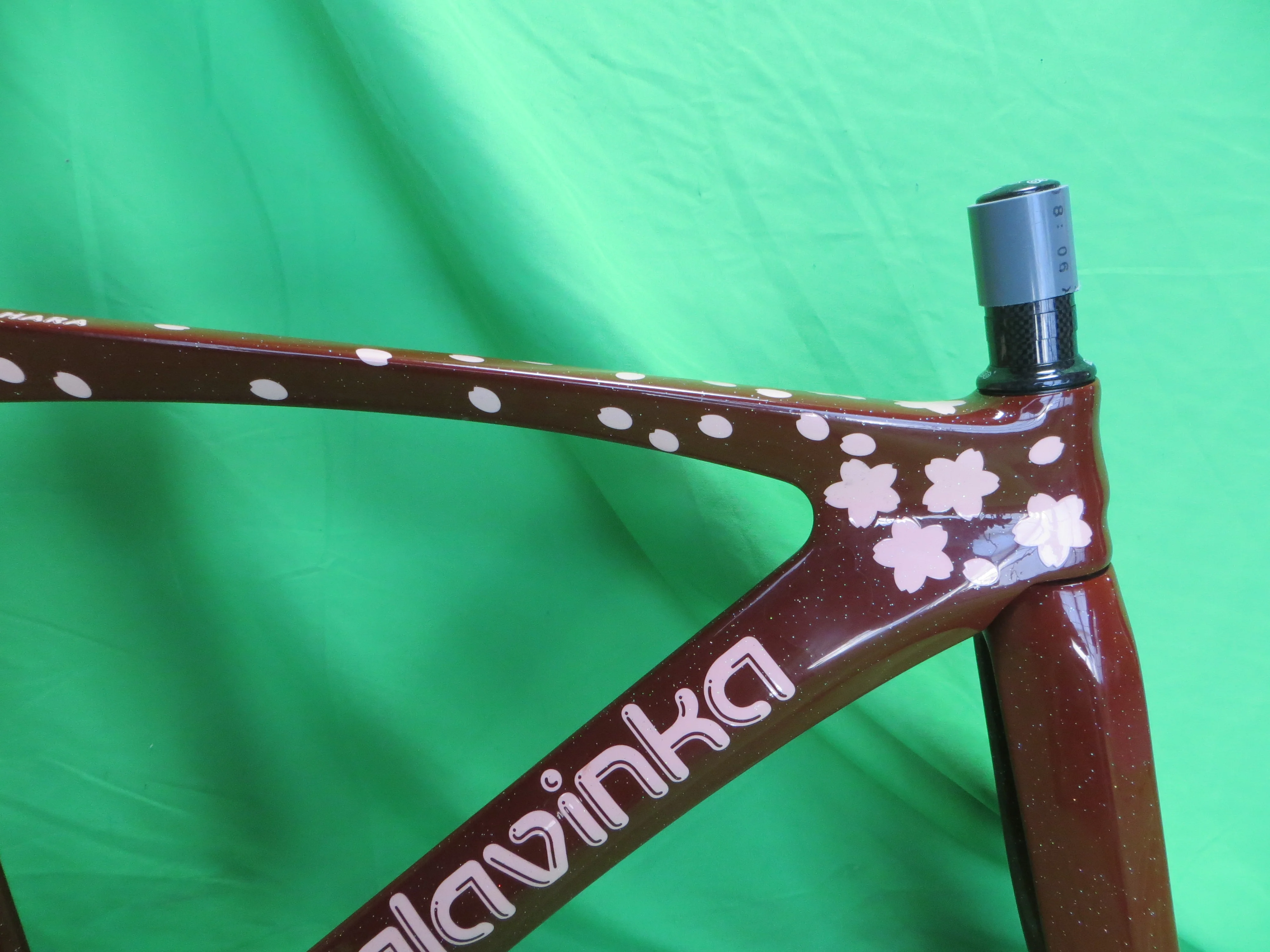 Rare! Kalavinka Girl'S Keirin Carbon Track Frame // Dark Red with Rainbow Flake // 47cm NJS Approved - Image 11