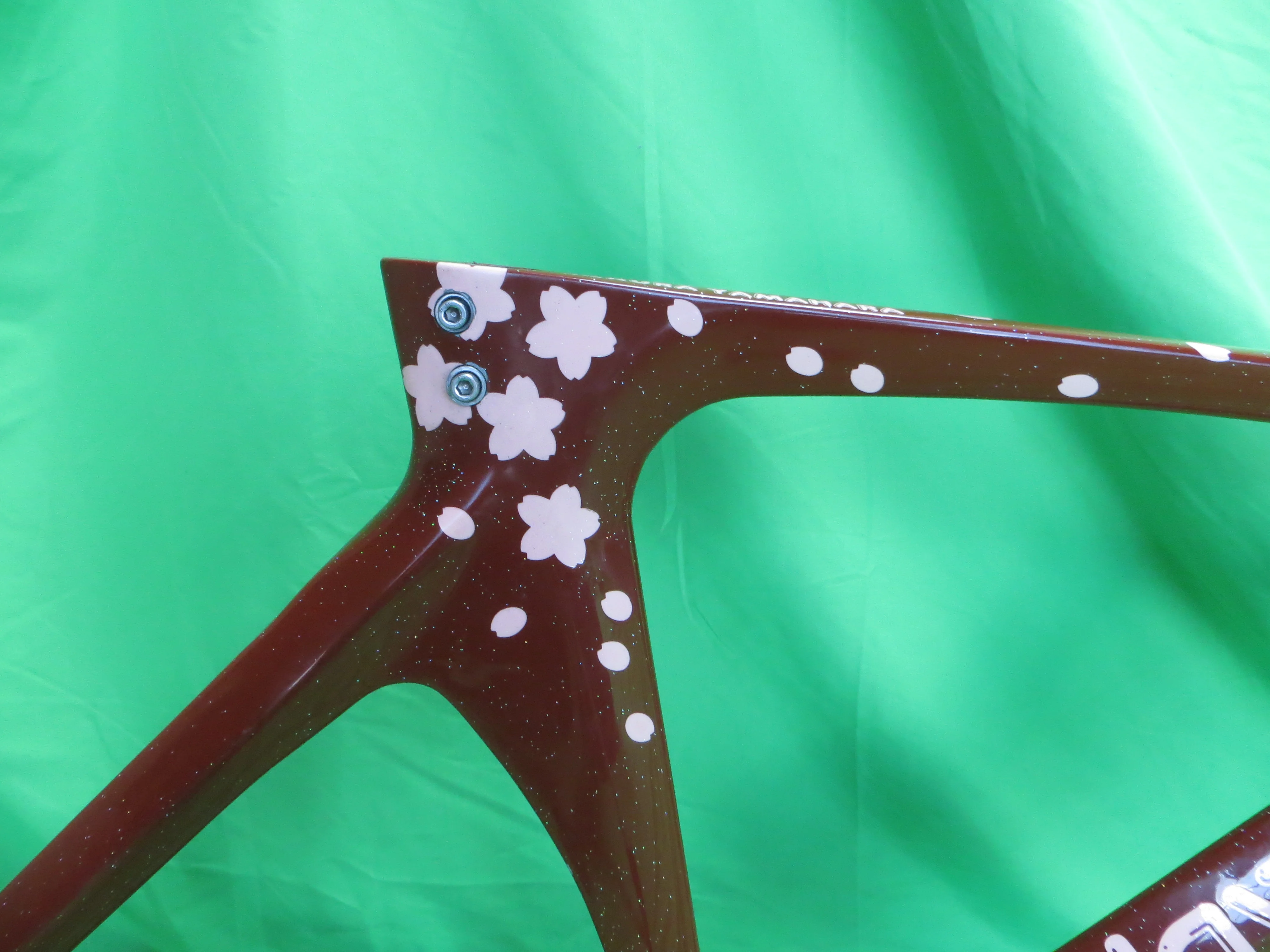 Rare! Kalavinka Girl'S Keirin Carbon Track Frame // Dark Red with Rainbow Flake // 47cm NJS Approved - Image 12