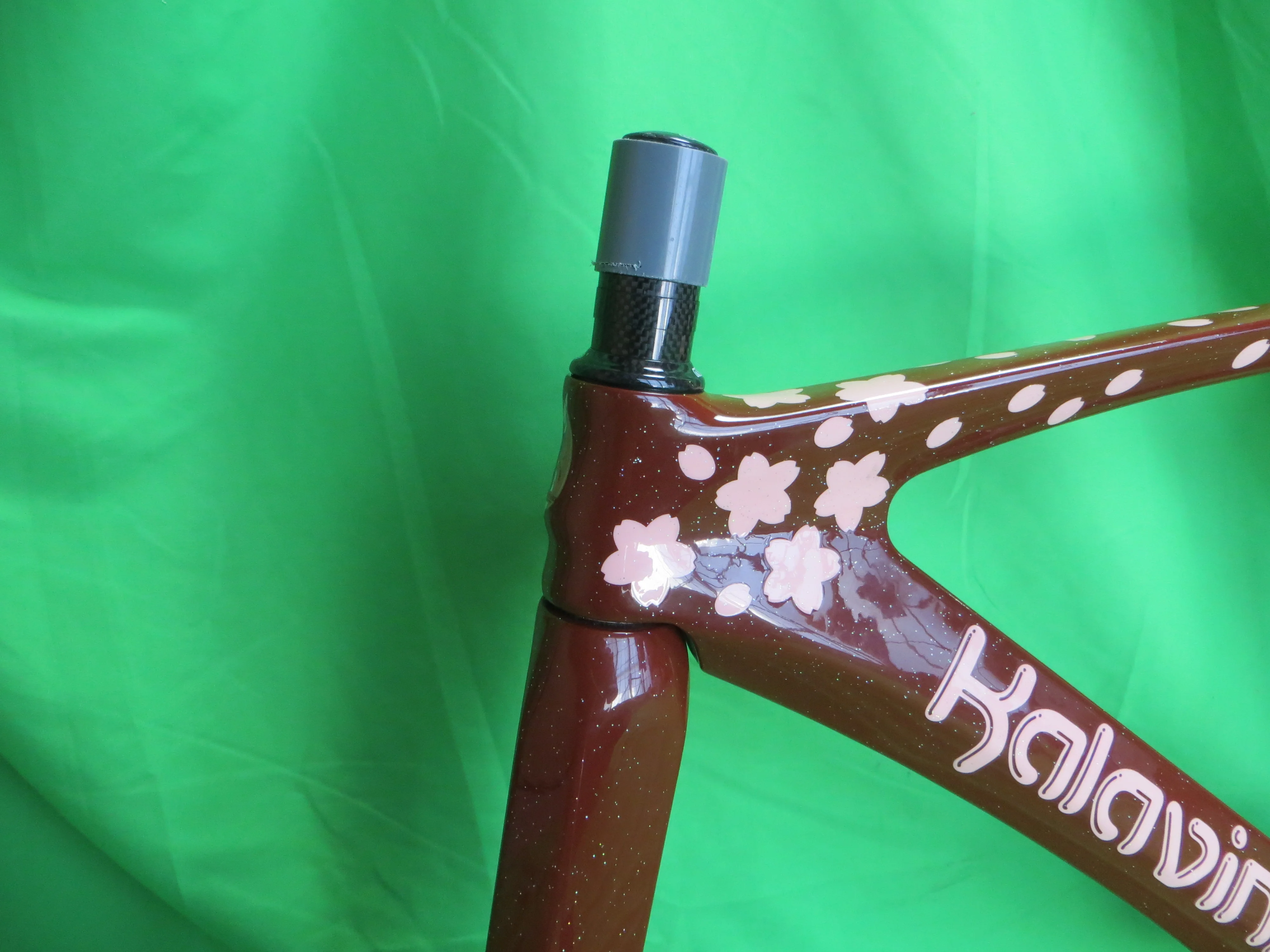 Rare! Kalavinka Girl'S Keirin Carbon Track Frame // Dark Red with Rainbow Flake // 47cm NJS Approved - Image 2