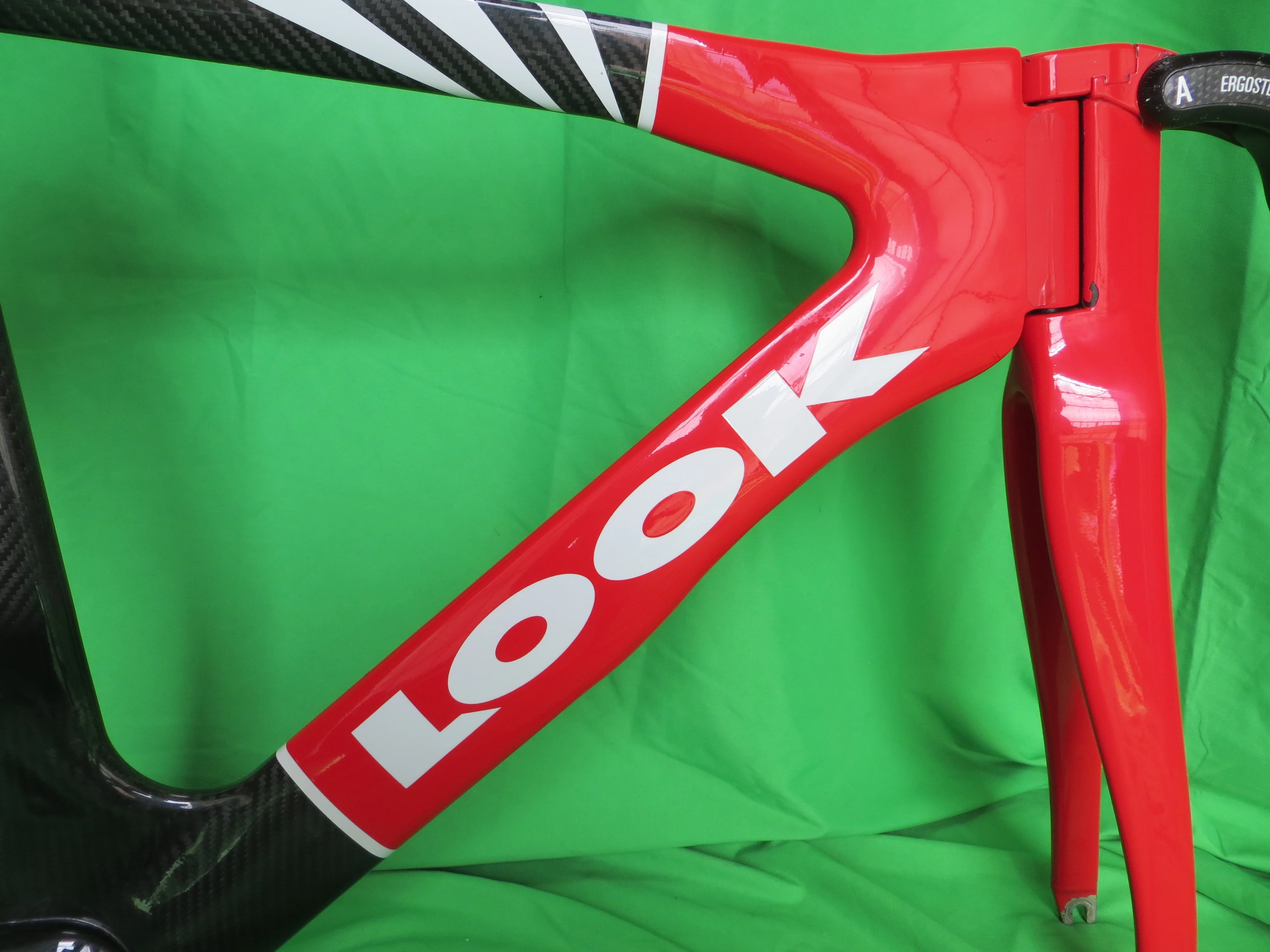 Super Rare! Look 496 Carbon Track Frame Japan National Team Athens Olympics Version // Black/Red // 52cm - Image 13