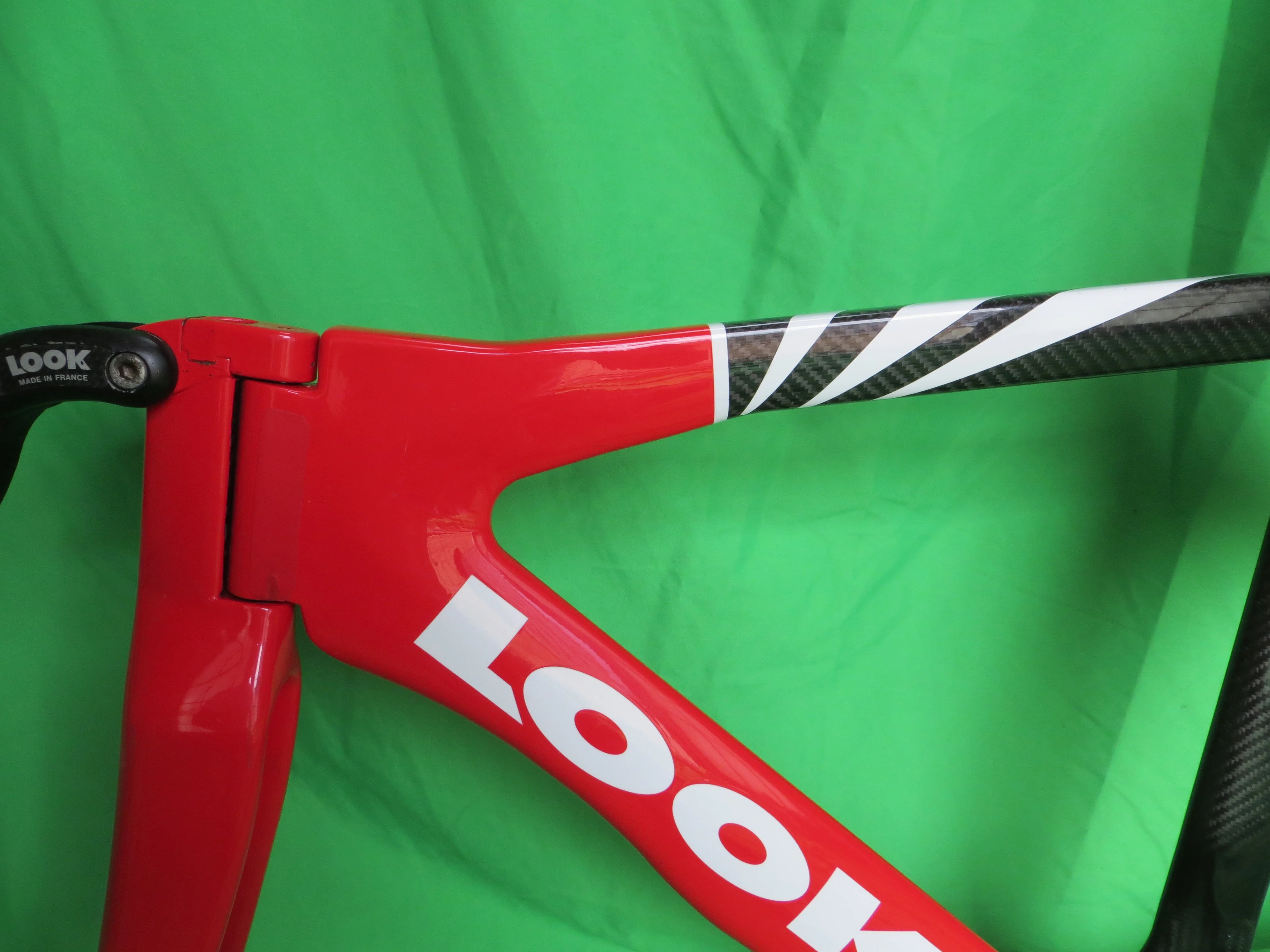 Super Rare! Look 496 Carbon Track Frame Japan National Team Athens Olympics Version // Black/Red // 52cm - Image 4