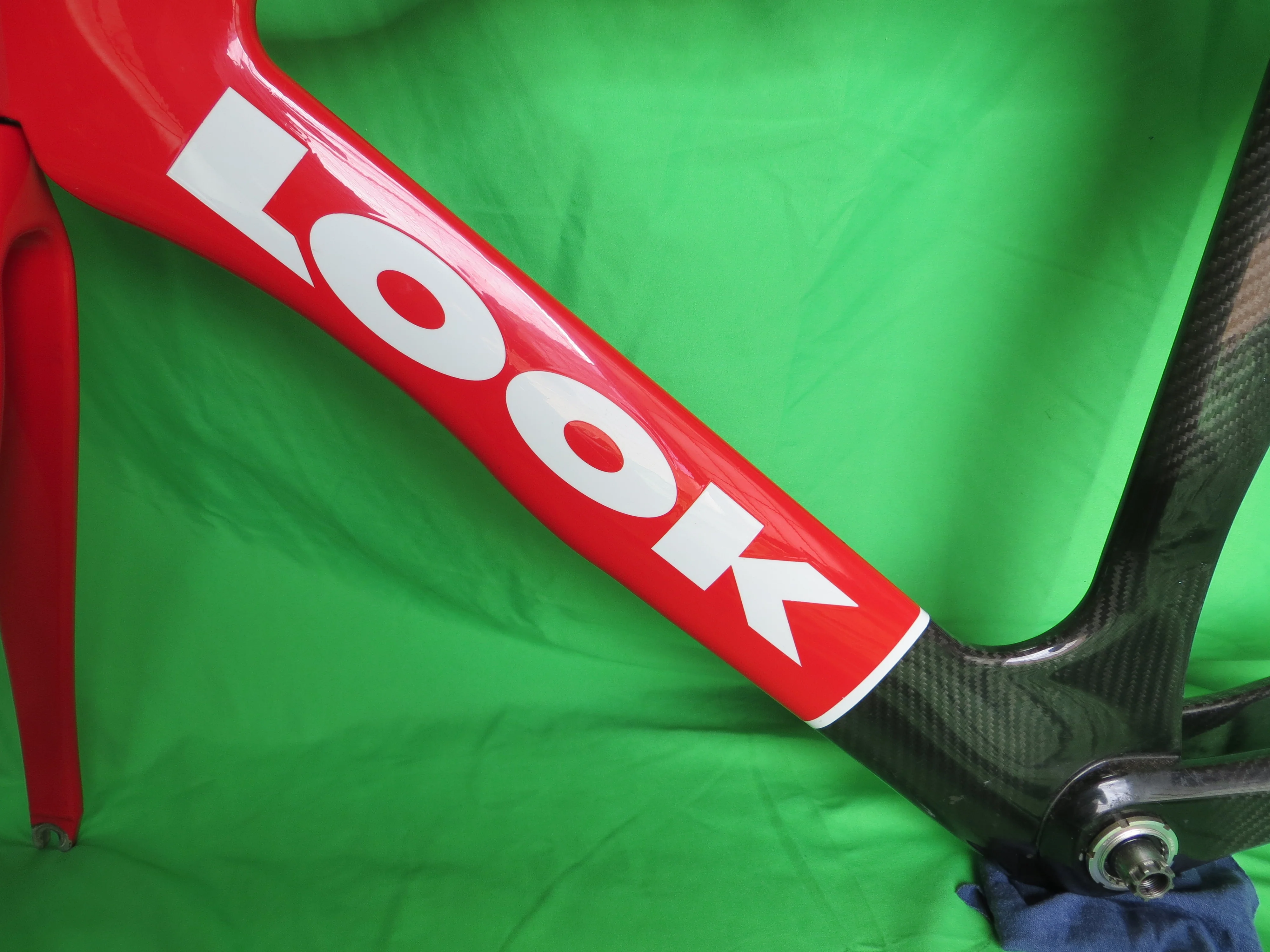 Super Rare! Look 496 Carbon Track Frame Japan National Team Athens Olympics Version // Black/Red // 52cm - Image 6