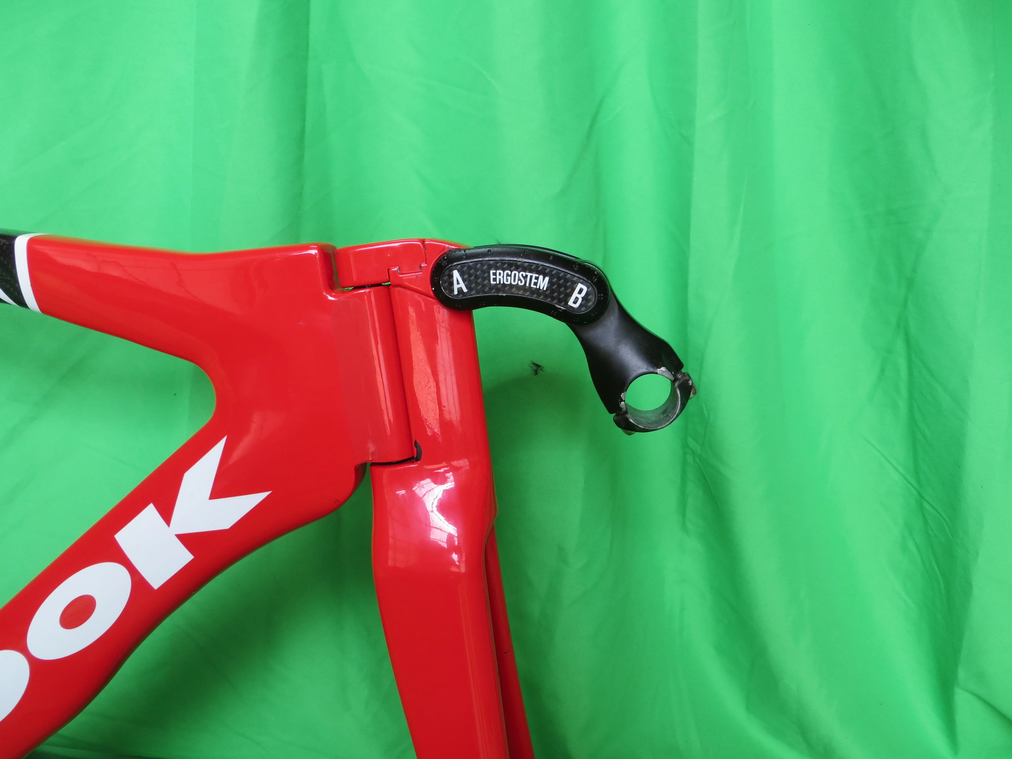 Super Rare! Look 496 Carbon Track Frame Japan National Team Athens Olympics Version // Black/Red // 52cm - Image 9