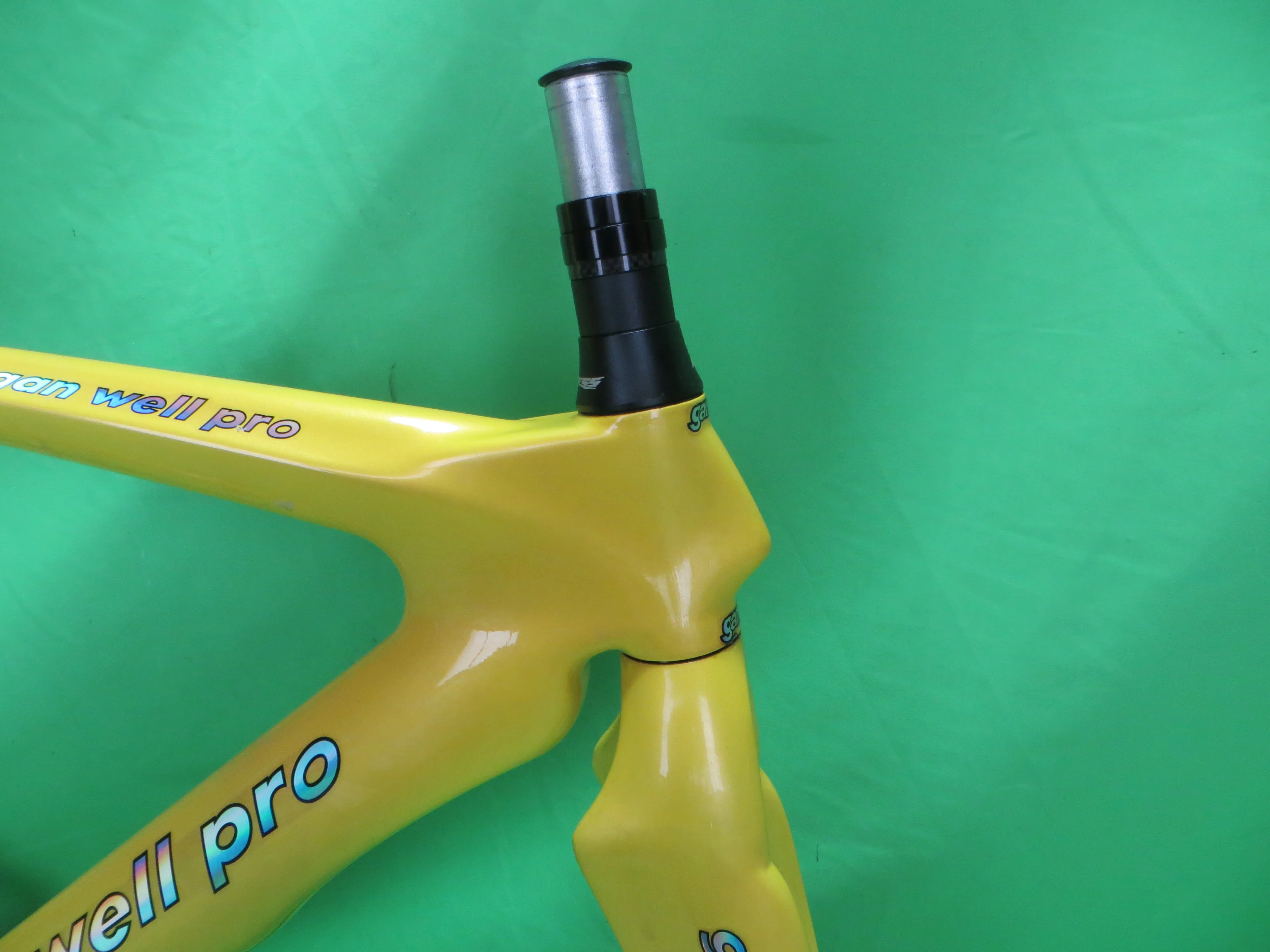 Super Rare! Gan Well Pro Japan National Team Carbon Track Frame Non NJS // Yellow // 51.5cm - Image 10