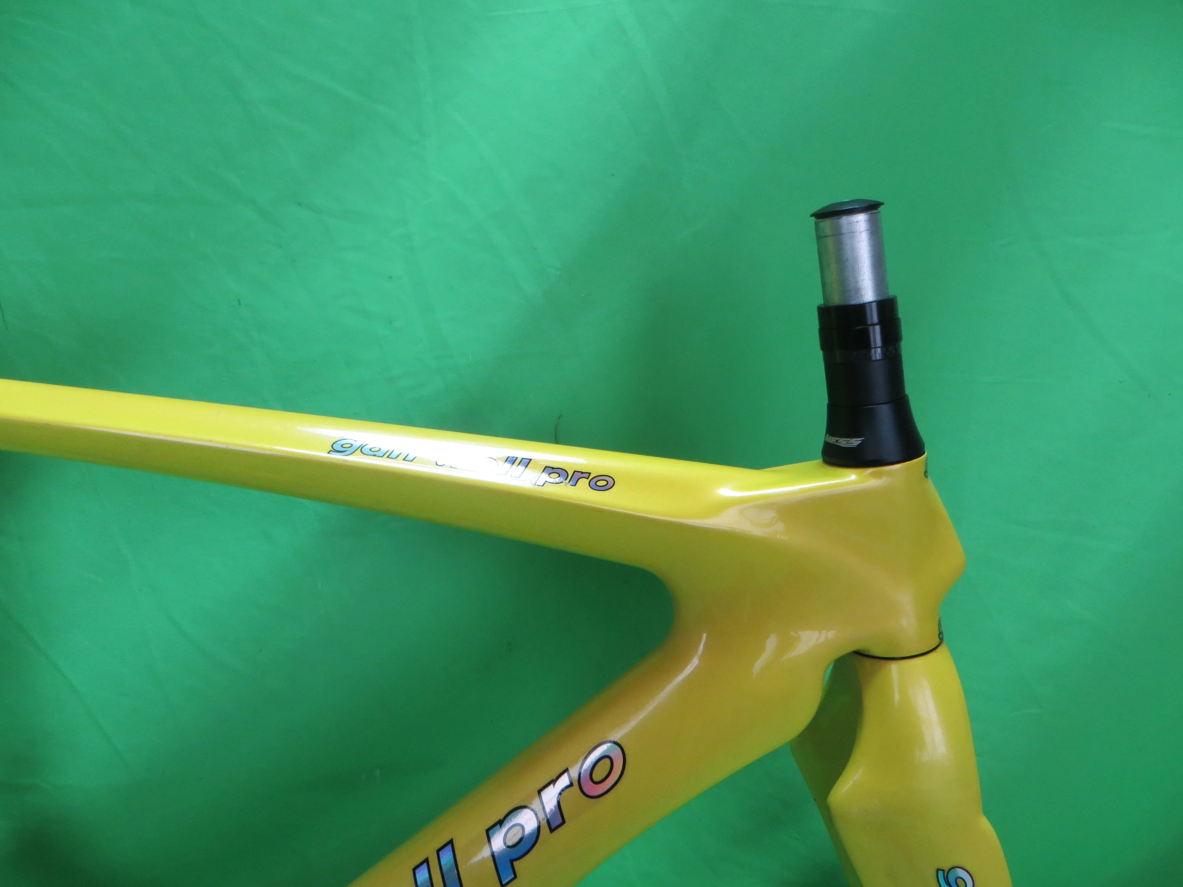 Super Rare! Gan Well Pro Japan National Team Carbon Track Frame Non NJS // Yellow // 51.5cm - Image 12