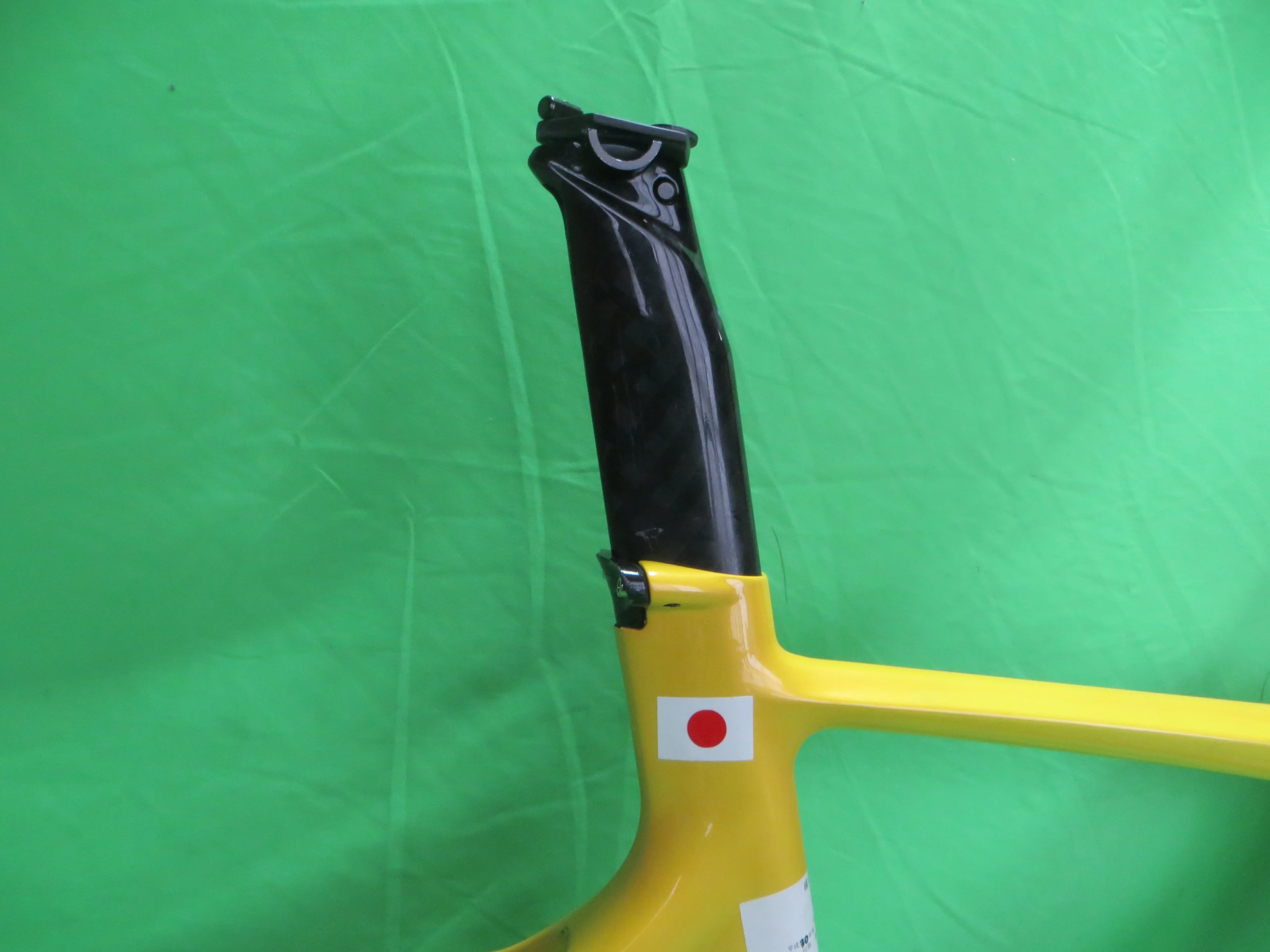 Super Rare! Gan Well Pro Japan National Team Carbon Track Frame Non NJS // Yellow // 51.5cm - Image 16