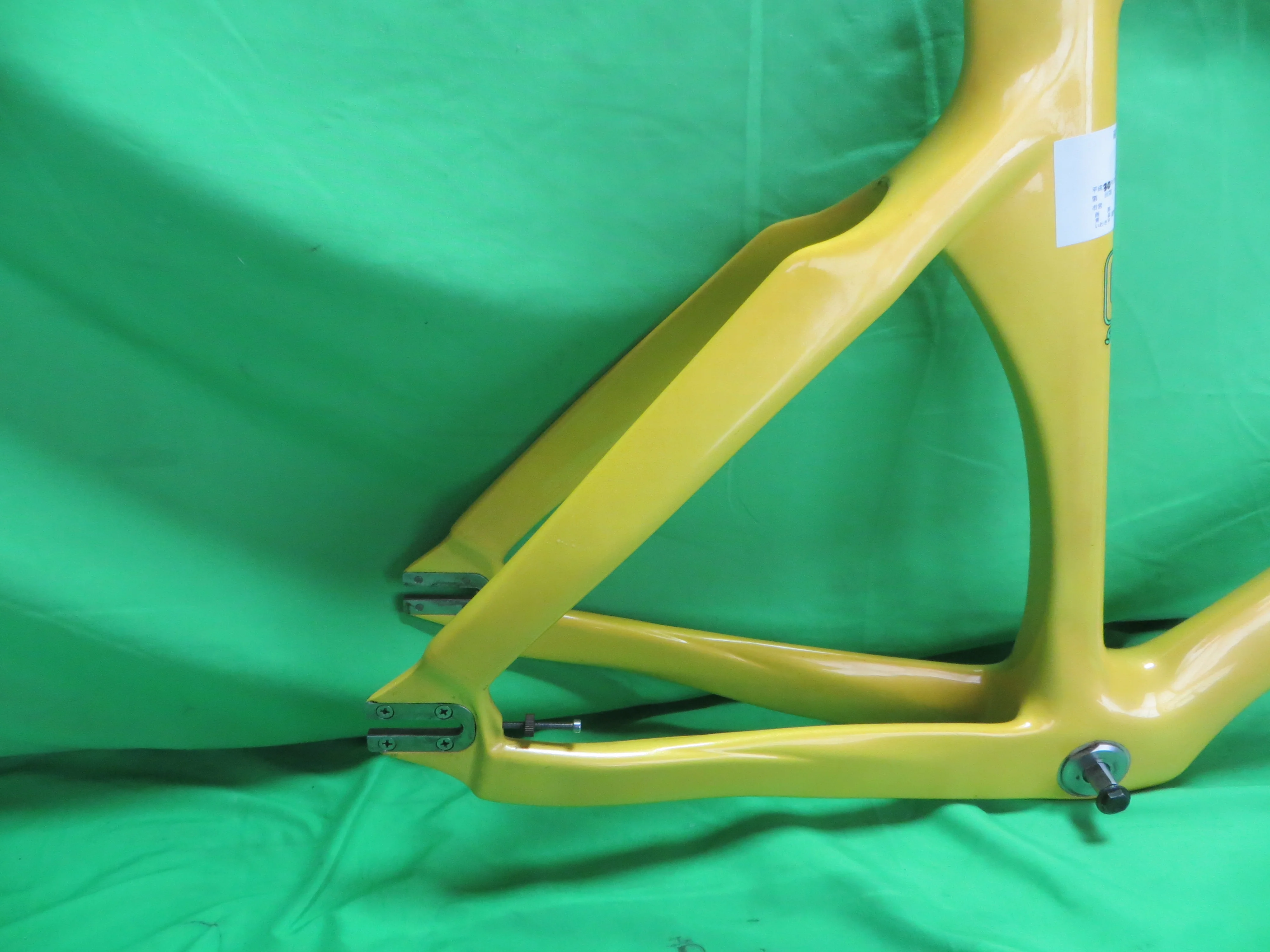 Super Rare! Gan Well Pro Japan National Team Carbon Track Frame Non NJS // Yellow // 51.5cm - Image 17