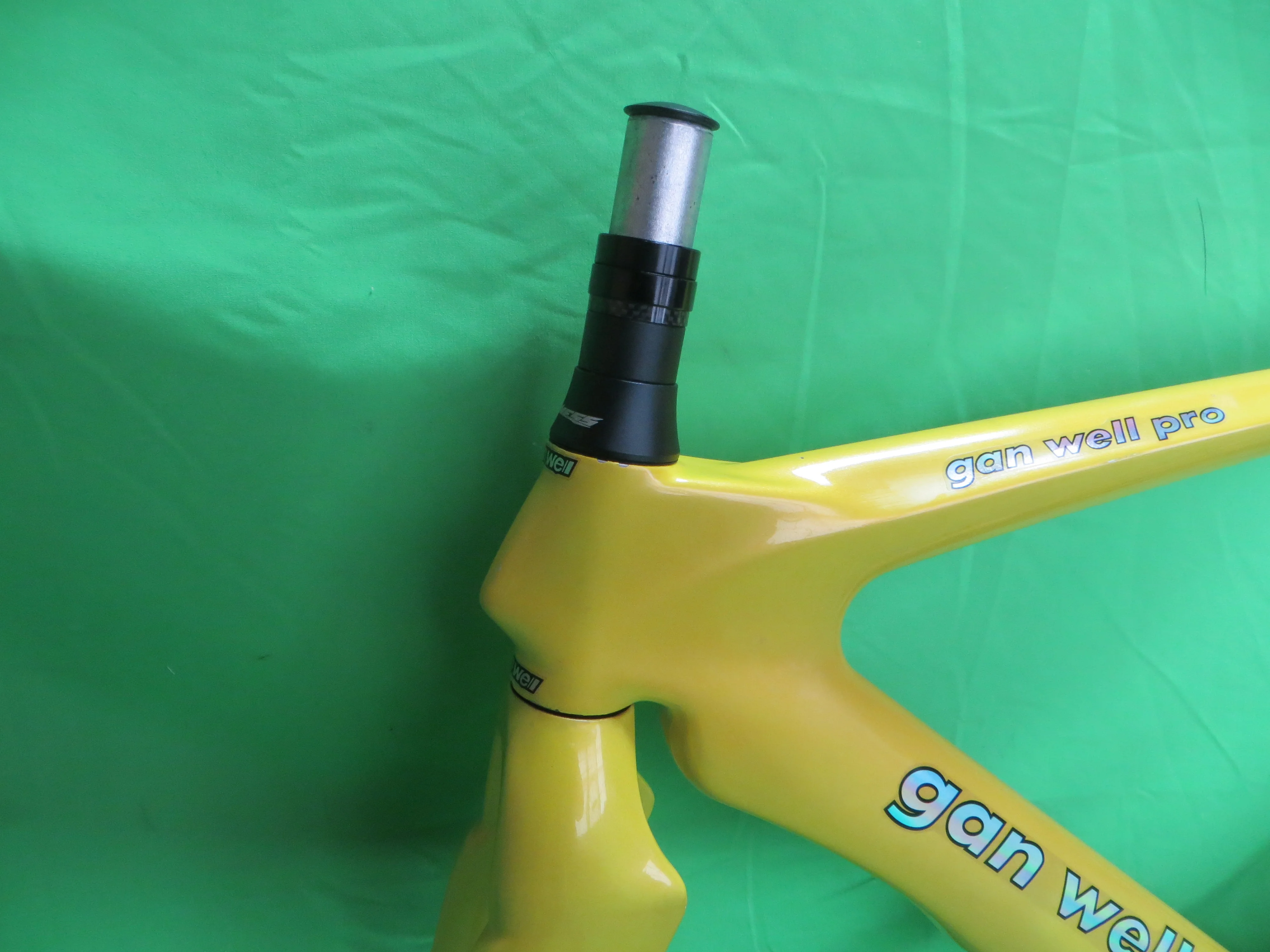Super Rare! Gan Well Pro Japan National Team Carbon Track Frame Non NJS // Yellow // 51.5cm - Image 2
