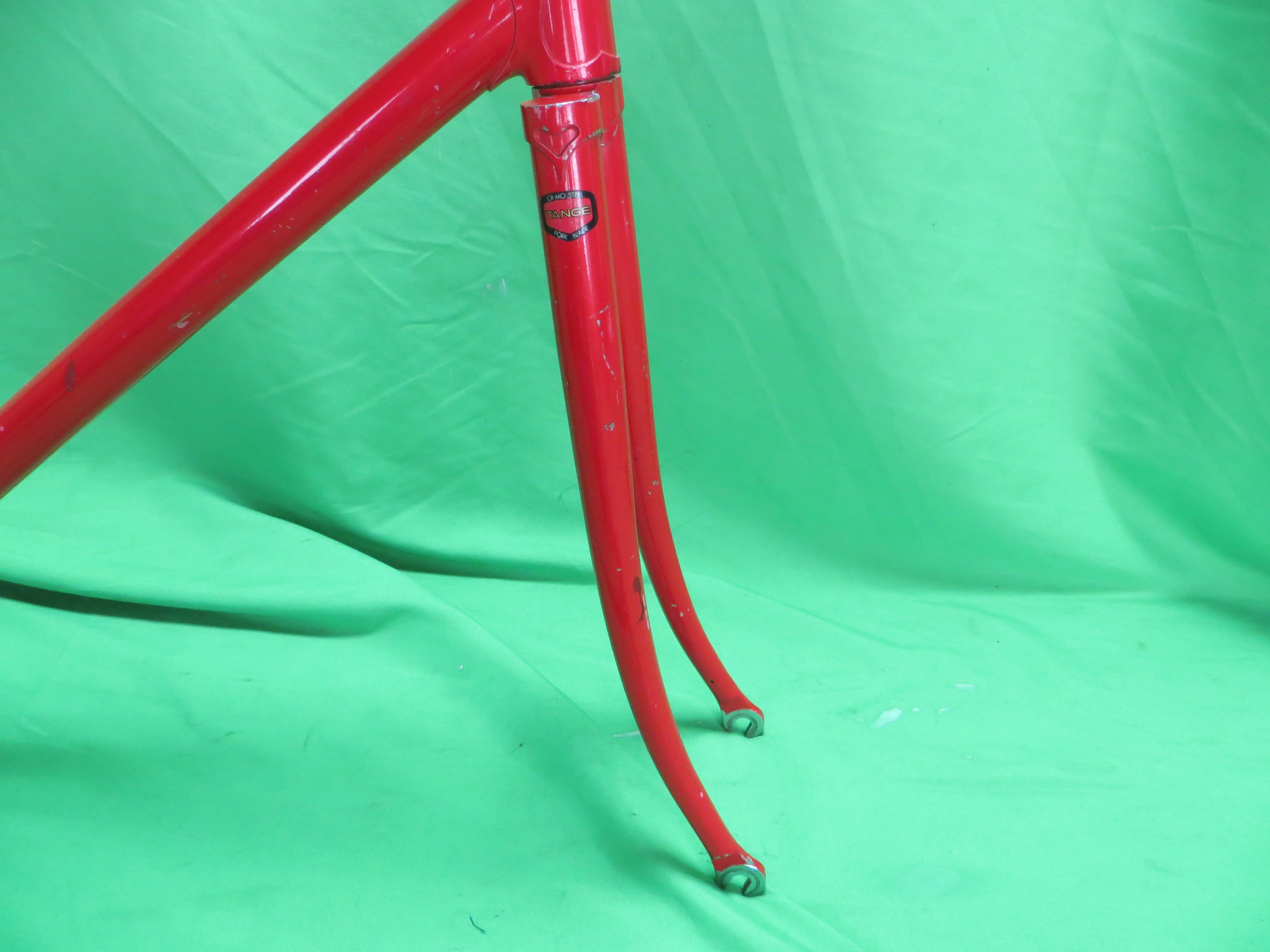 Rare! Vintage National Tange No.2 Suntour Dropouts Trackends // Red  // 54cm - Image 10