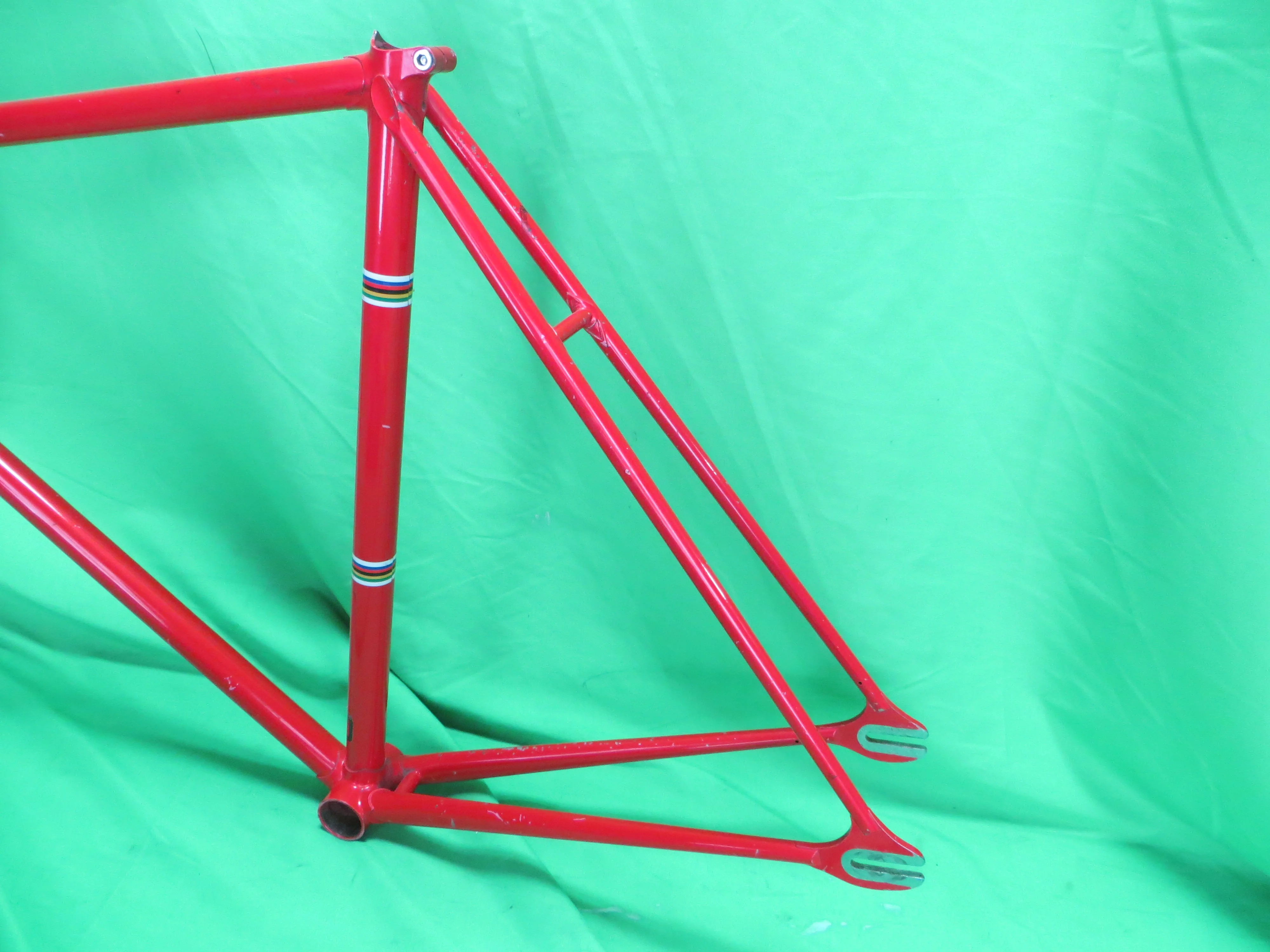 Rare! Vintage National Tange No.2 Suntour Dropouts Trackends // Red  // 54cm - Image 8