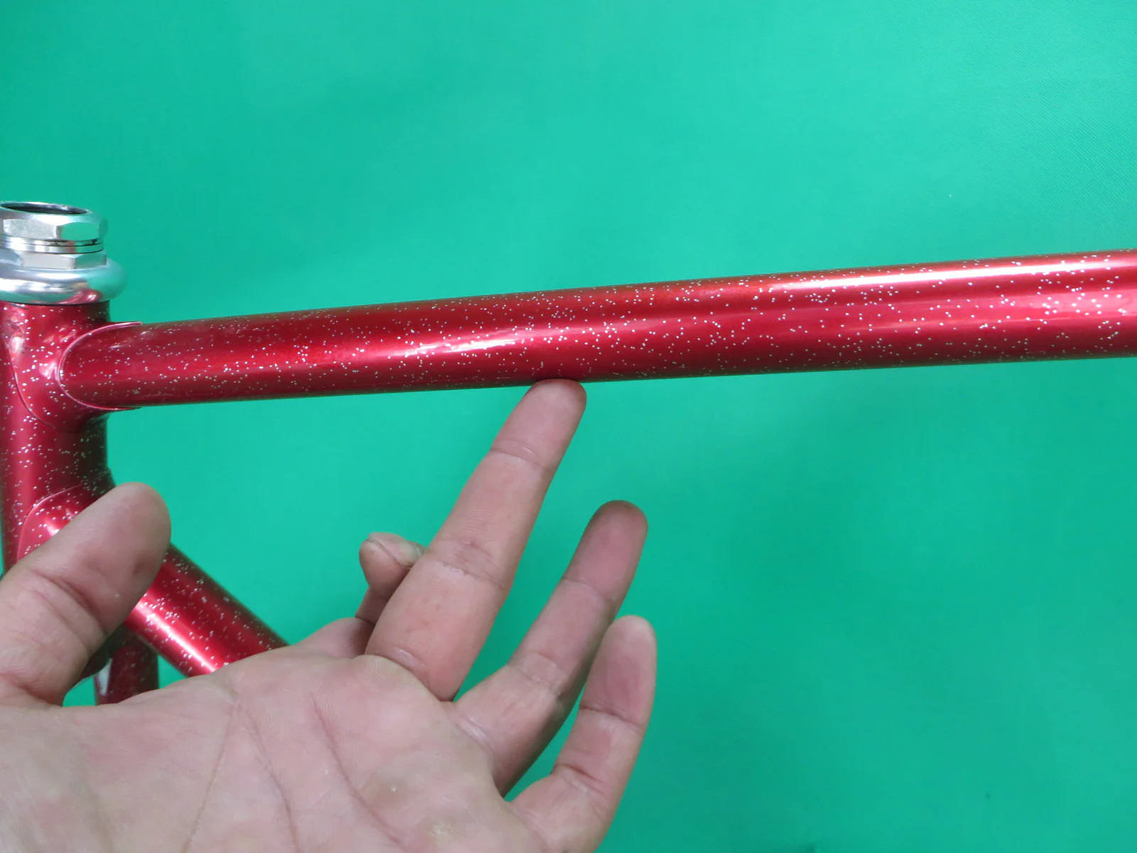 VOGUE // Red with Silver Flake // 50.5cm - Image 9