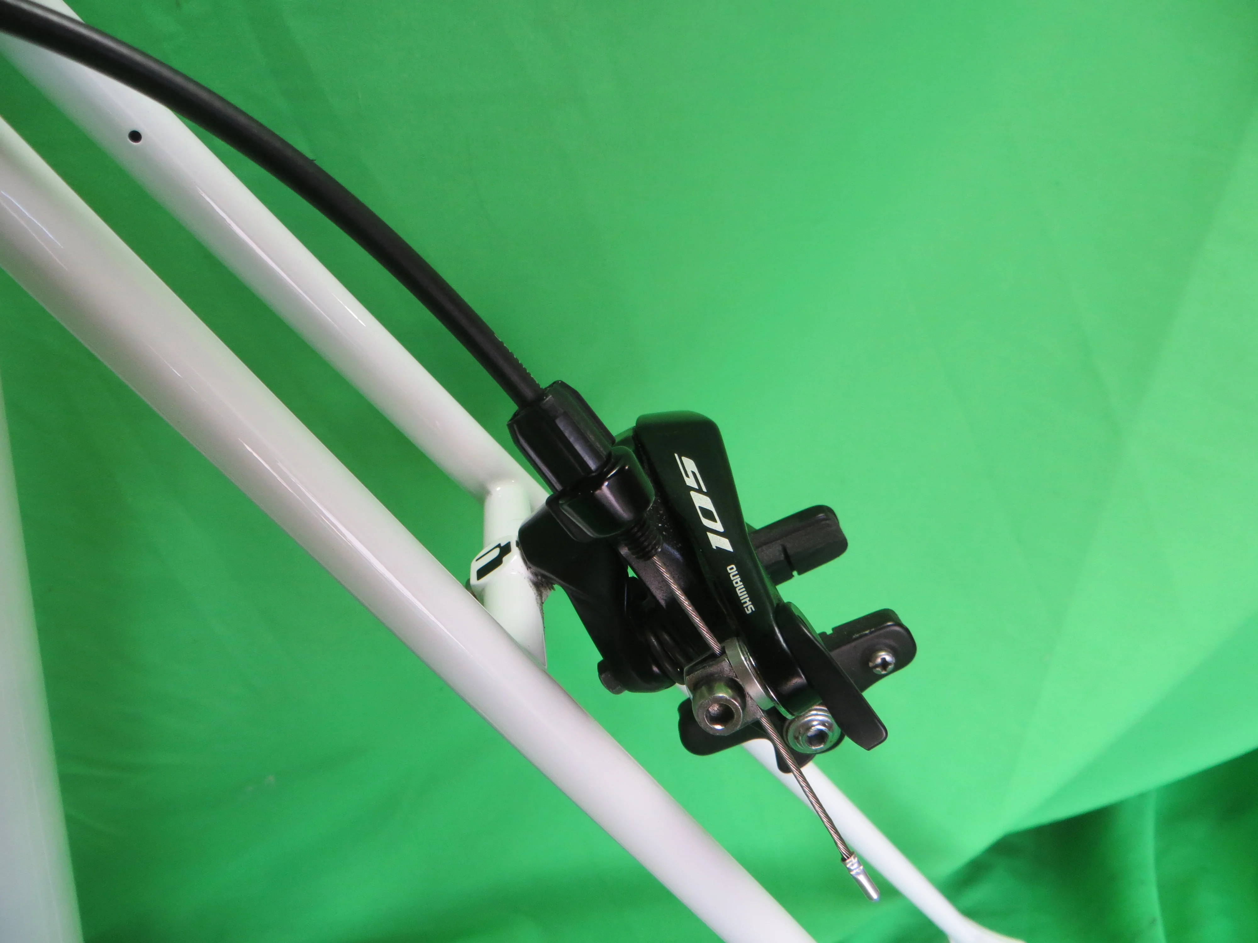 Yamamoto Drilled For Brakes // White // 53.5cm + Shiamano 105 Brakes - Image 11