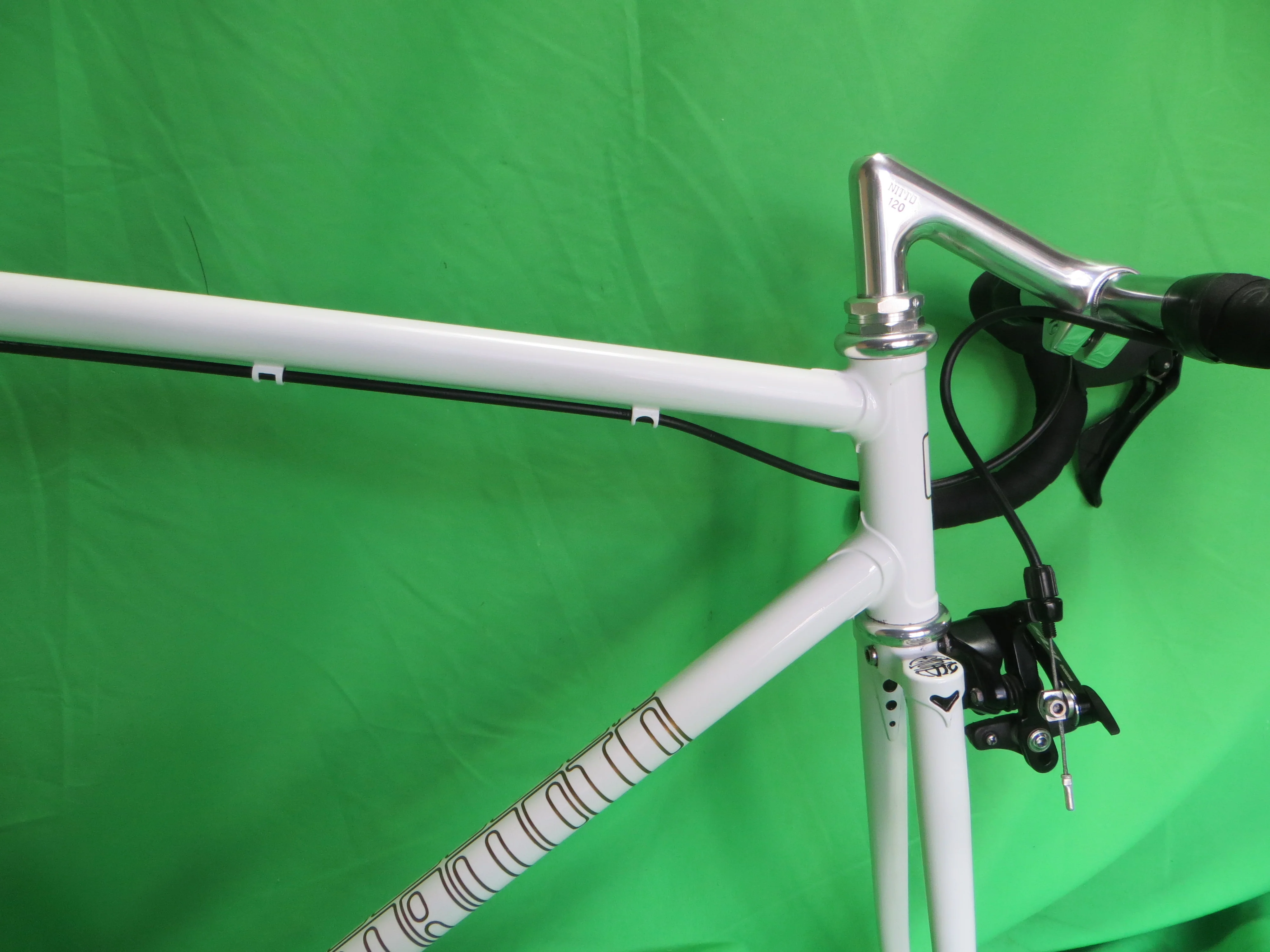 Yamamoto Drilled For Brakes // White // 53.5cm + Shiamano 105 Brakes - Image 16